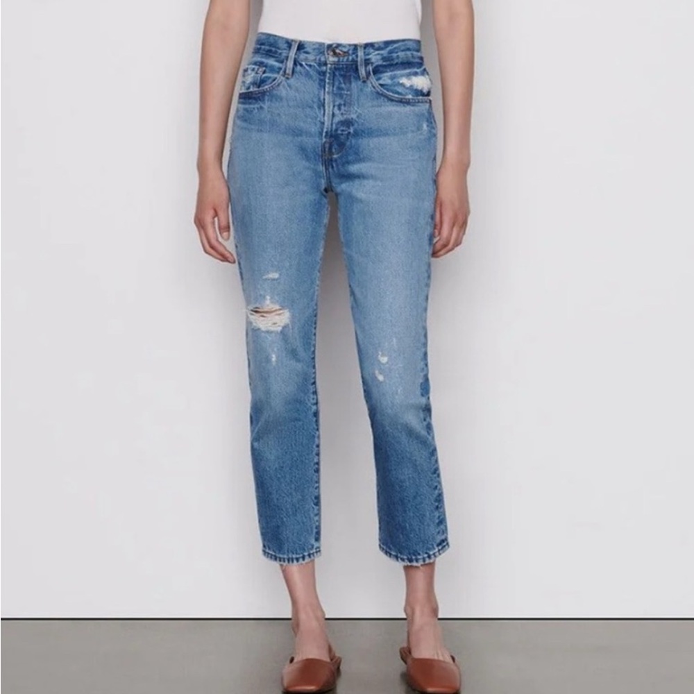 Frame Le Original Bluejay Rips Straight Leg Size 25